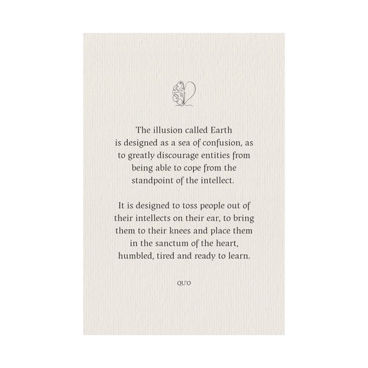Channeled Wisdom Law of One Print - Head to Heart Quote by Qu'o