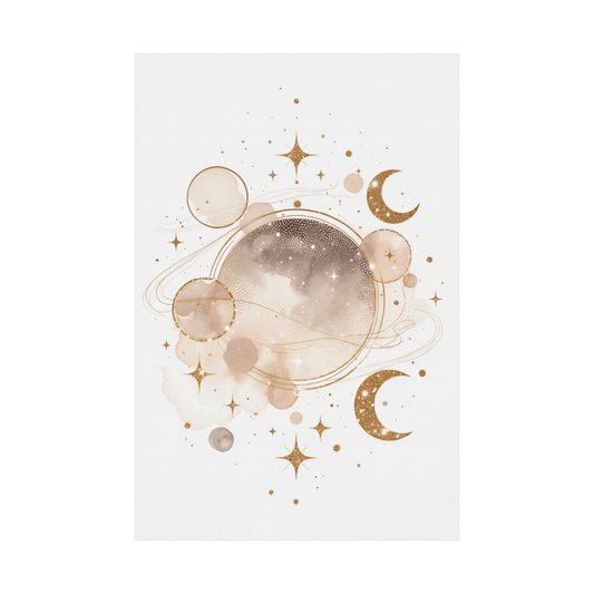 Boho Celestial Wall Art | Minimalist