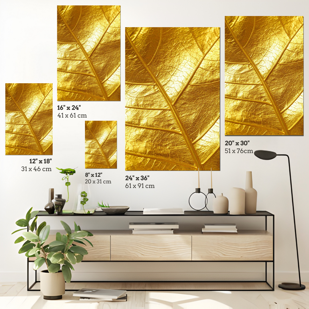 Gold Leaf Nature Print - Statement Wall Print