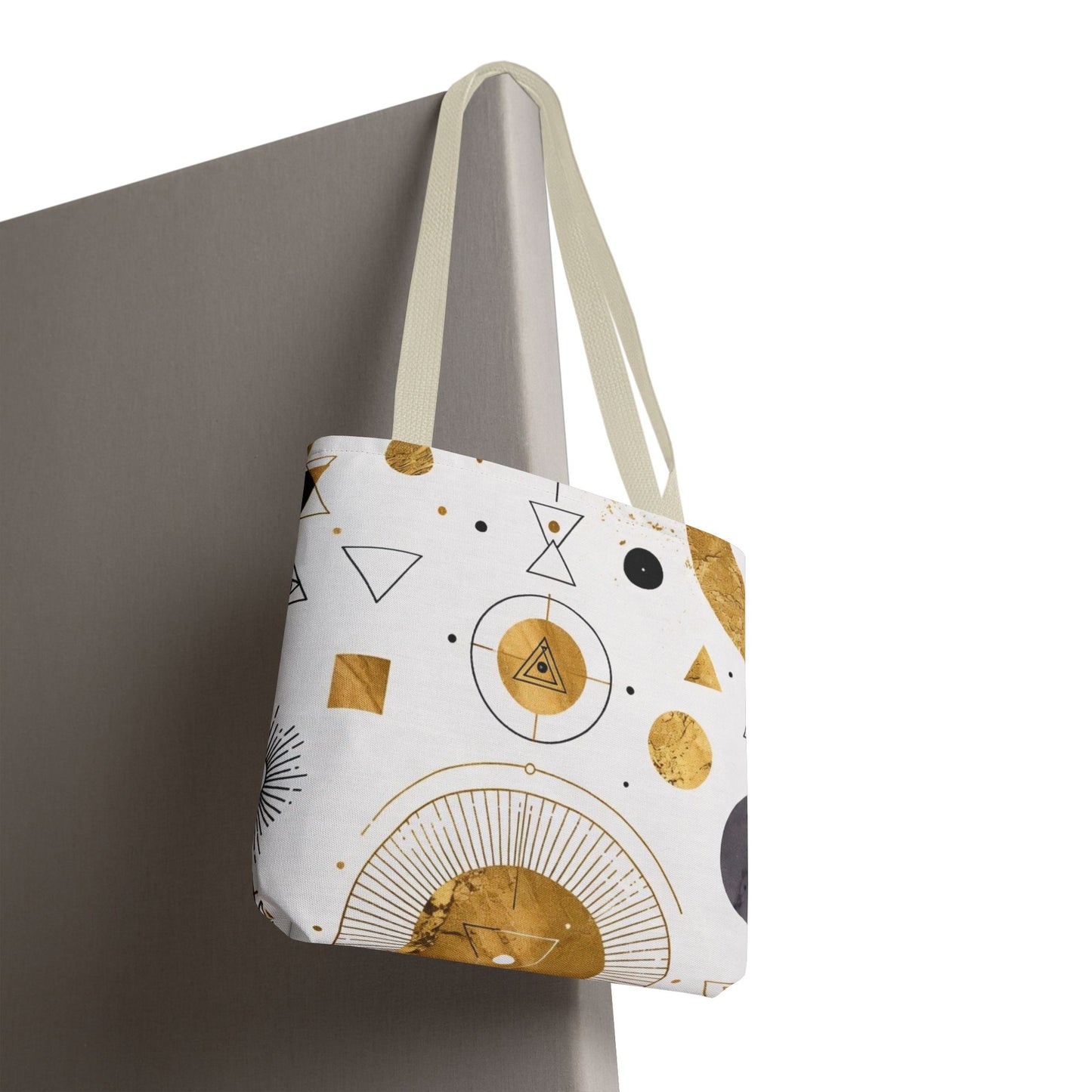 Black & Gold Geometric Tote Bag