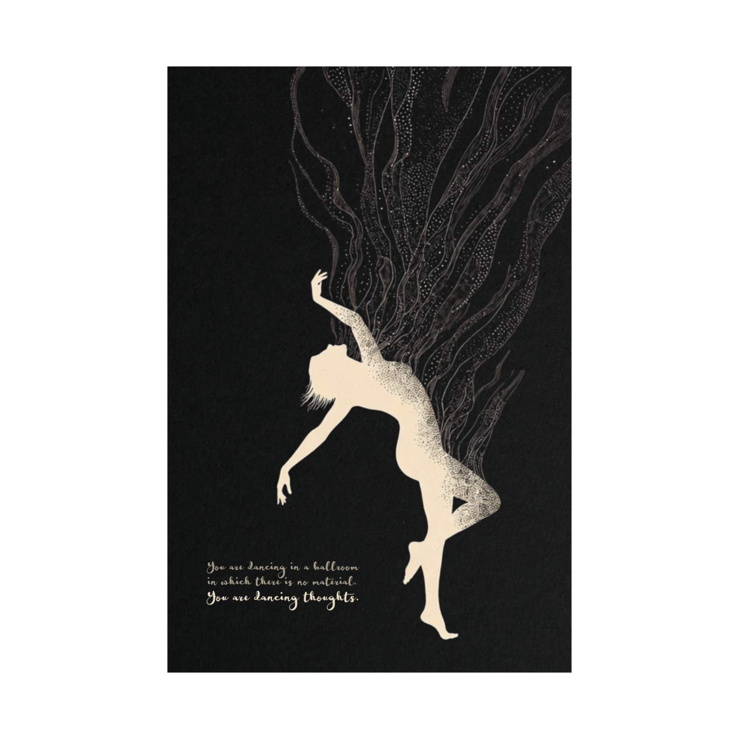 Dancing Thoughts - Law of One Grey Poster