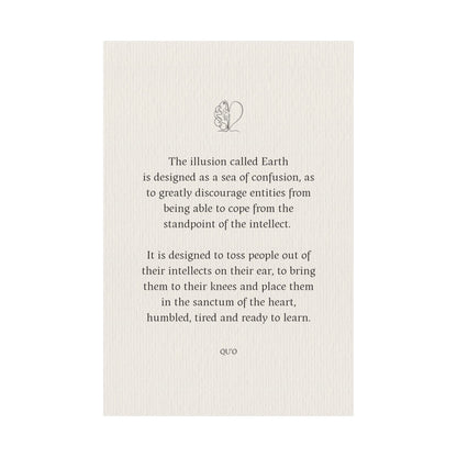 Channeled Wisdom Law of One Print - Head to Heart Quote by Qu'o