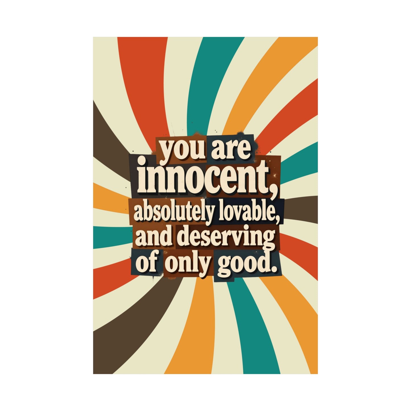 You Are Lovable Retro Poster