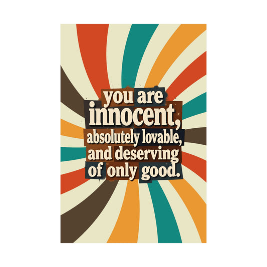 You Are Lovable Retro Poster