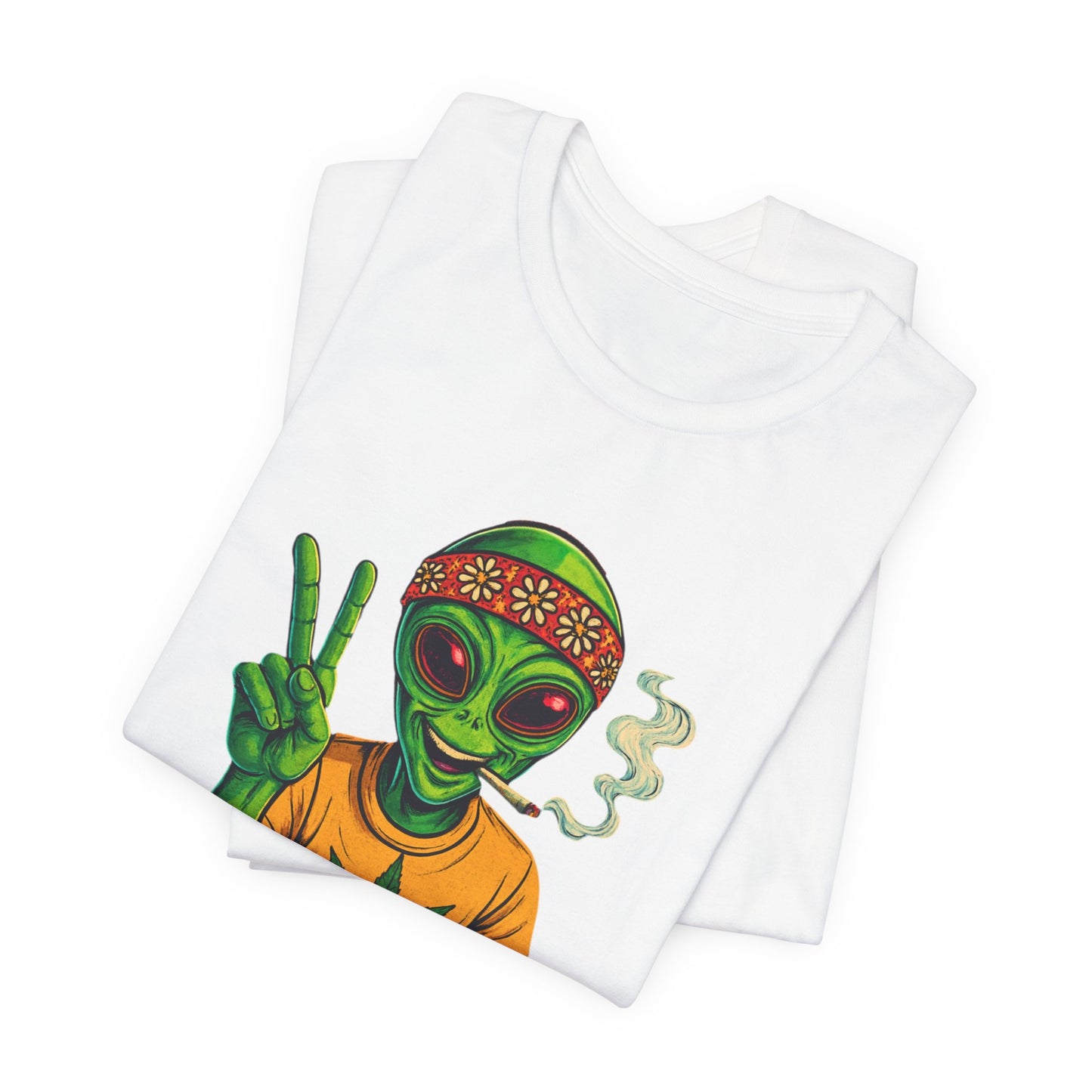 Stoner Alien Funny Retro T-Shirt