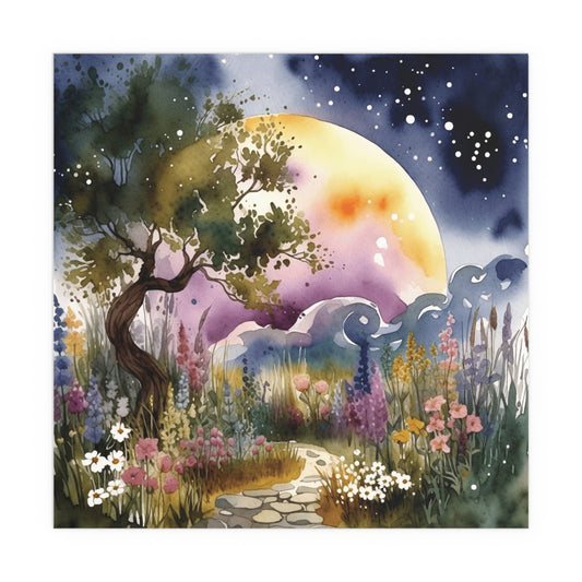 Wildflower Path Watercolour Print