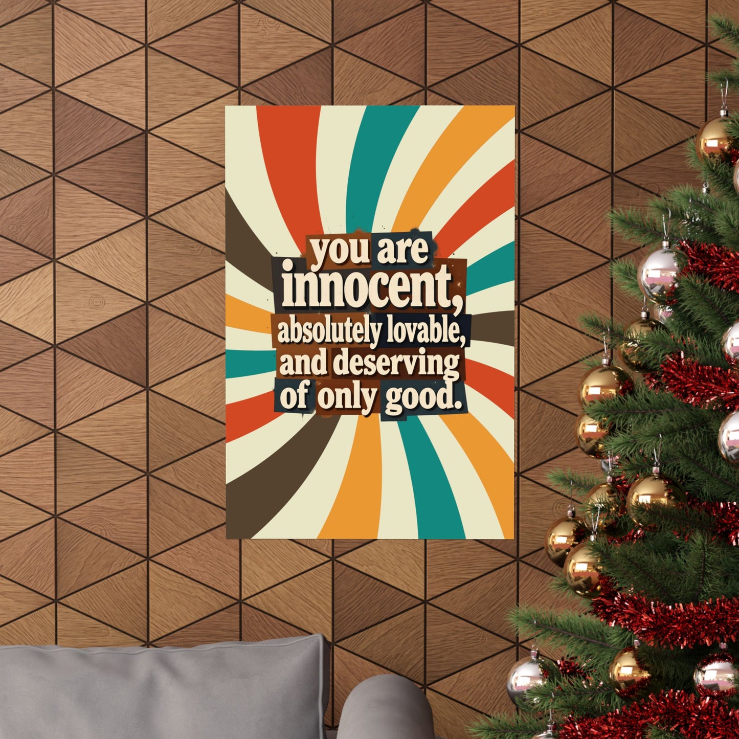 You Are Lovable Retro Poster