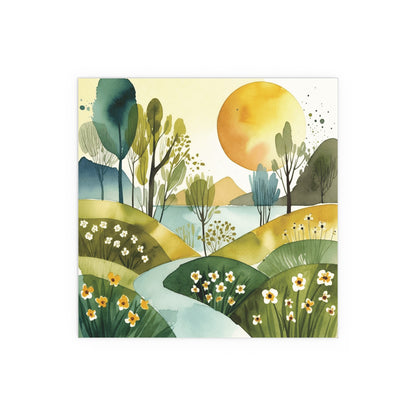 Golden Valley Watercolour Print