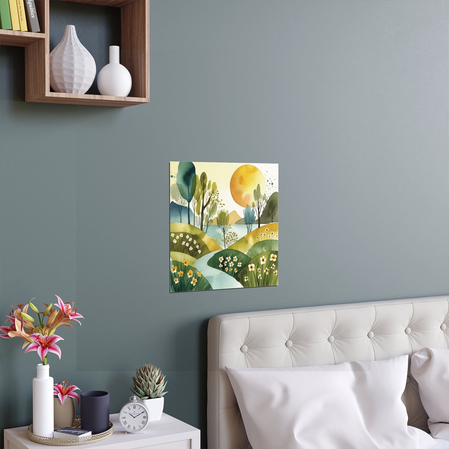 Golden Valley Watercolour Print