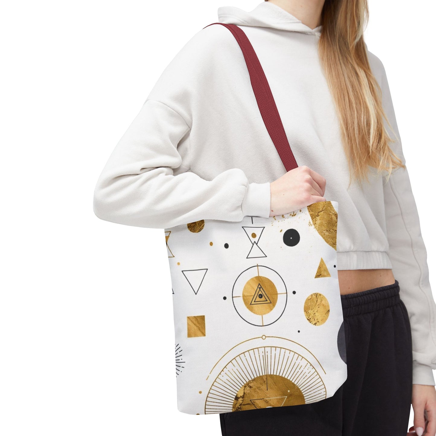 Black & Gold Geometric Tote Bag