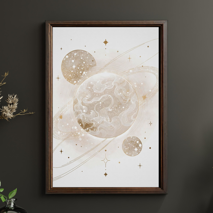 Boho Celestial Wall Art | Saturn