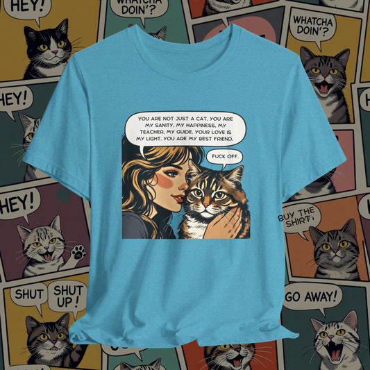 "Cattitude" Cat Lover's Comic T-Shirt