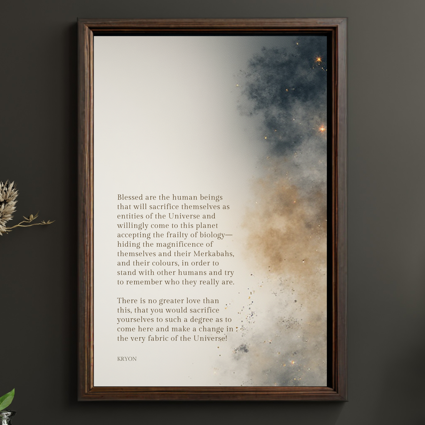 Kryon "No Greater Love" Quote Print