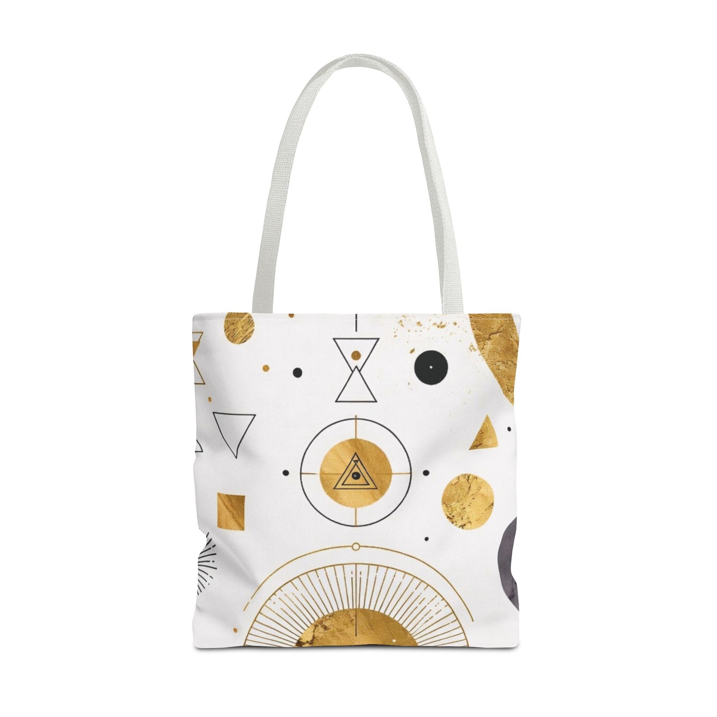 Black & Gold Geometric Tote Bag