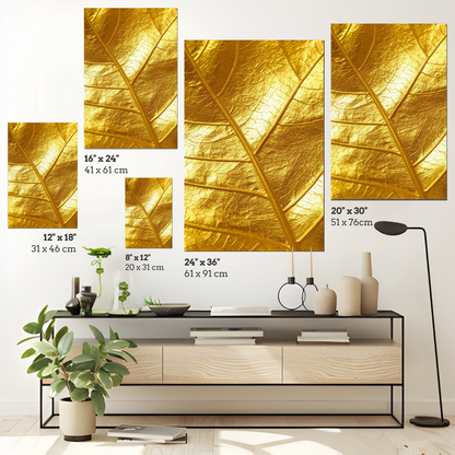 Gold Leaf Nature Print - Statement Wall Print