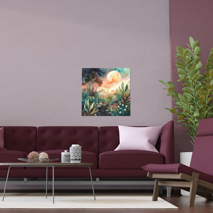 Mystical Forest Grove Watercolour Print