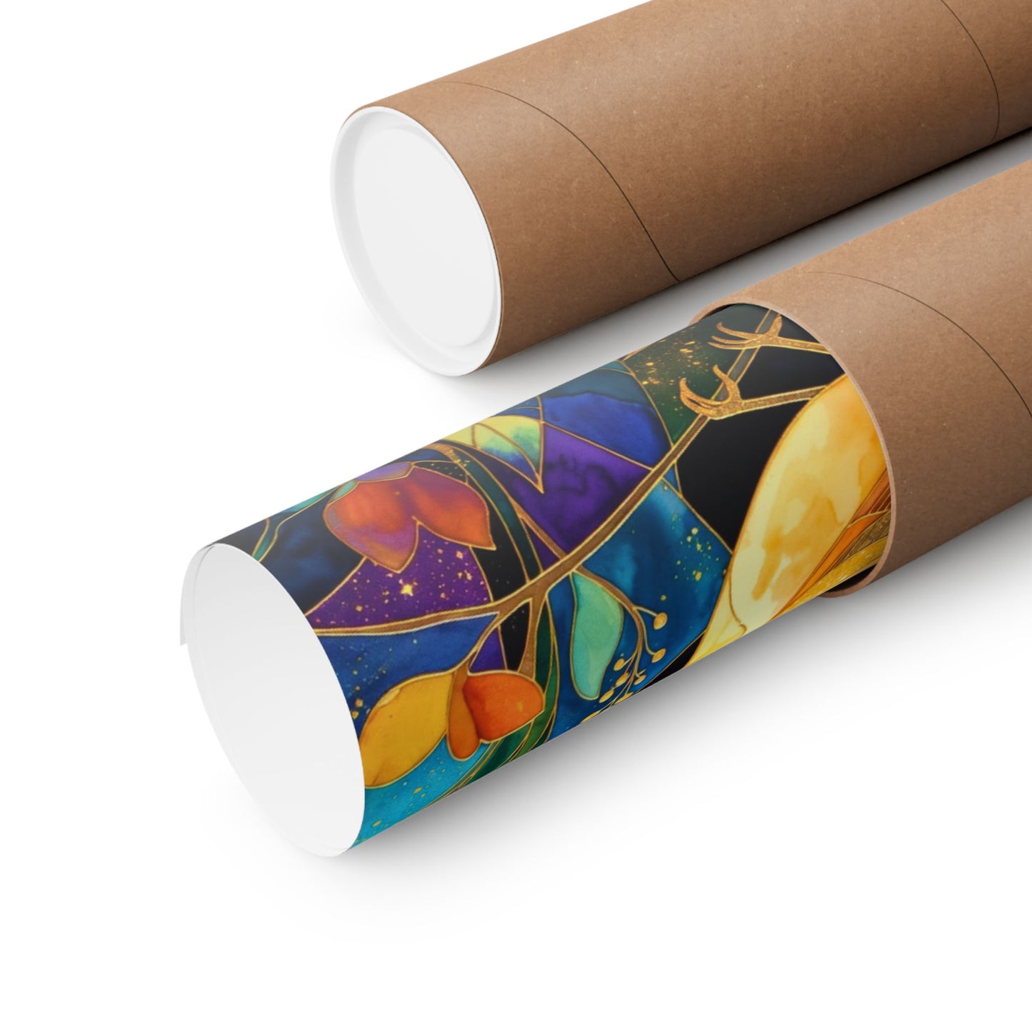 Bird Stained Glass Art Print