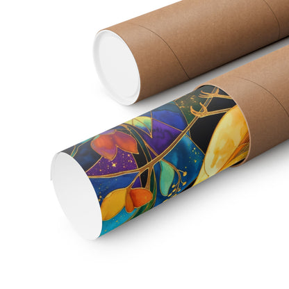 Bird Stained Glass Art Print