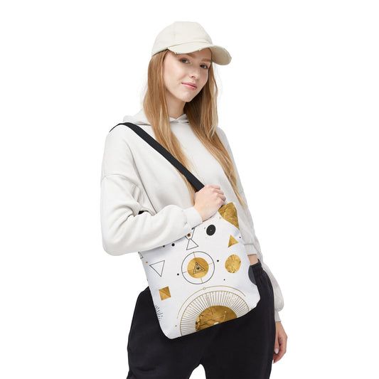 Black & Gold Geometric Tote Bag