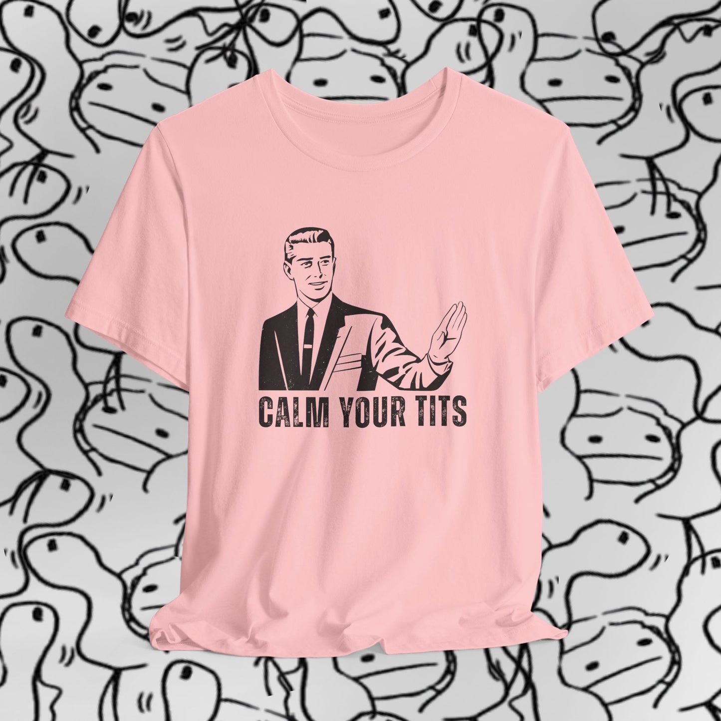 Calm Your Tits Gentleman T-Shirt | Vintage Retro