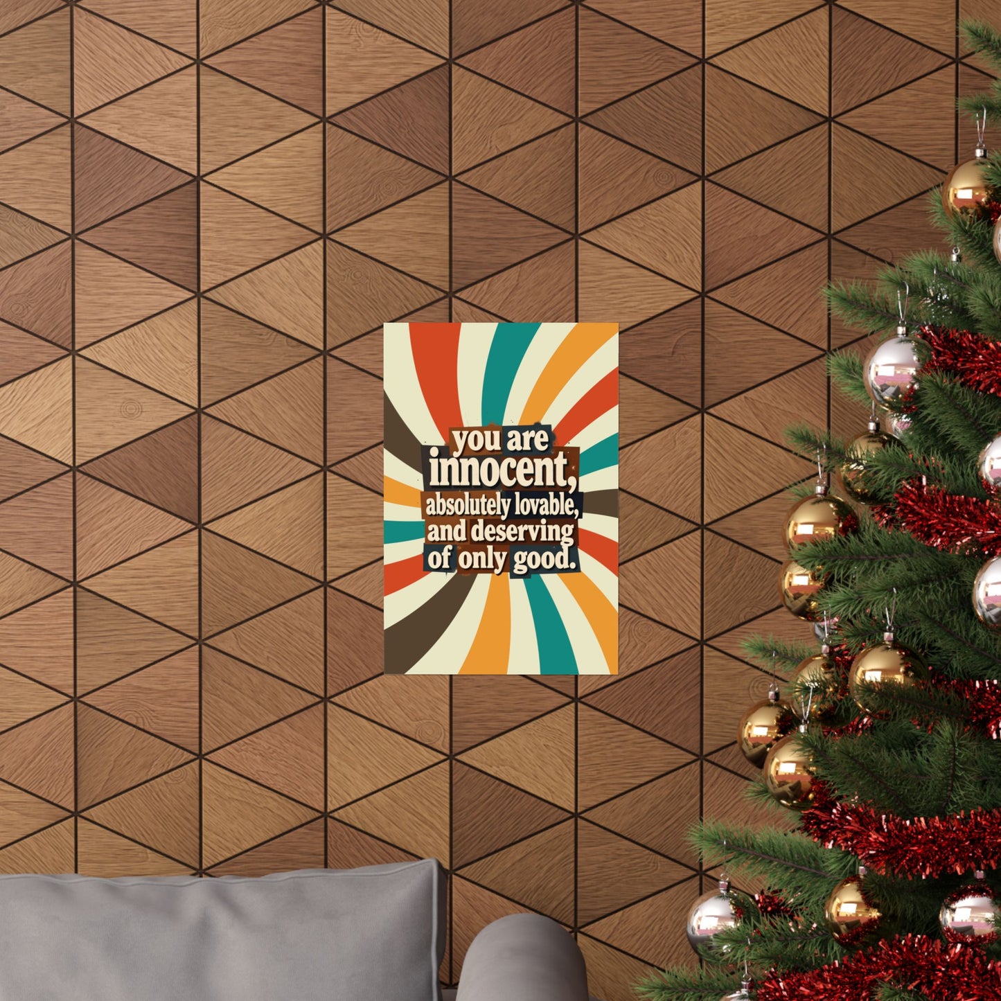 You Are Lovable Retro Poster