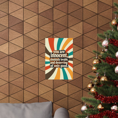 You Are Lovable Retro Poster