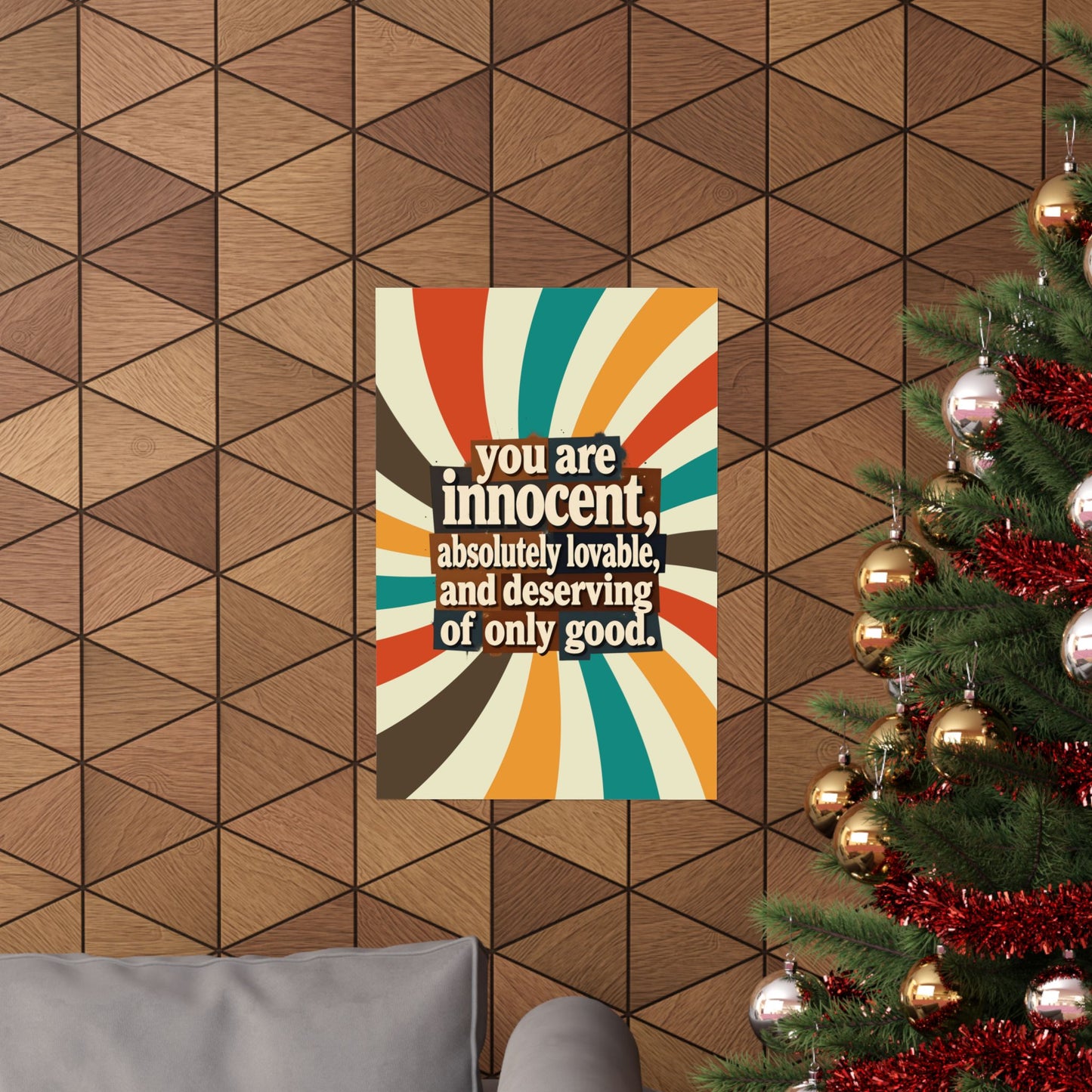 You Are Lovable Retro Poster