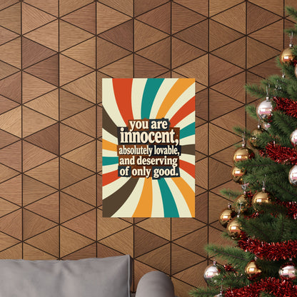 You Are Lovable Retro Poster