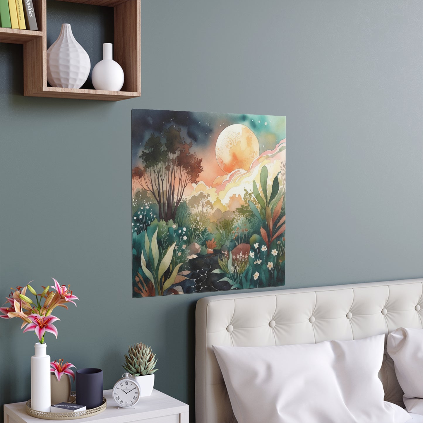 Mystical Forest Grove Watercolour Print