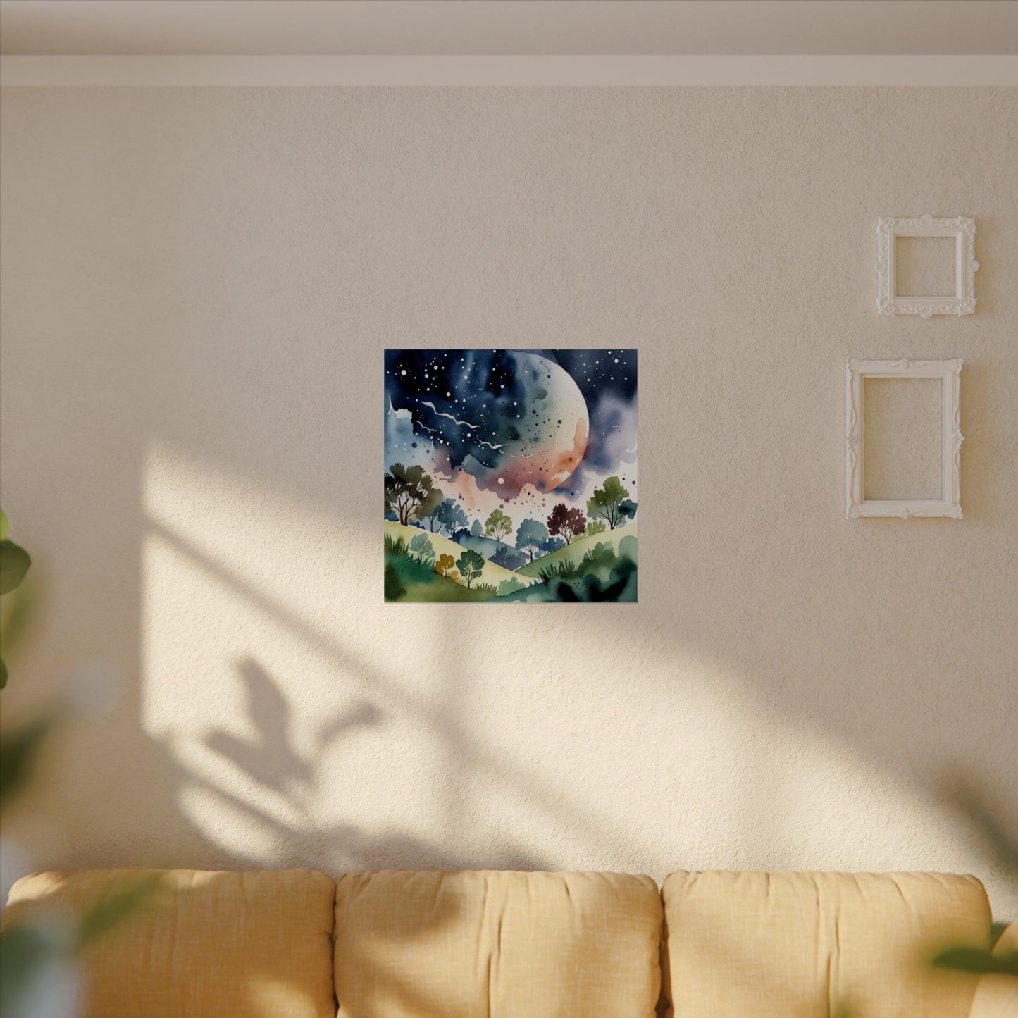 Looming Planet Valley Watercolour Print