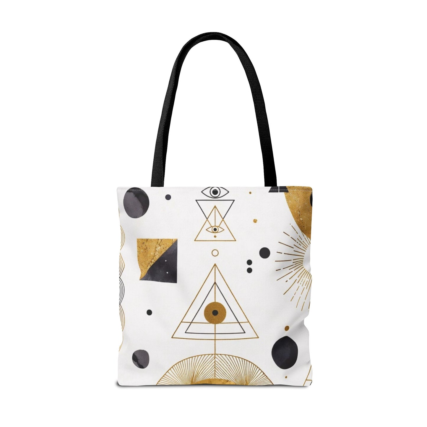 Black & Gold Geometric Tote Bag