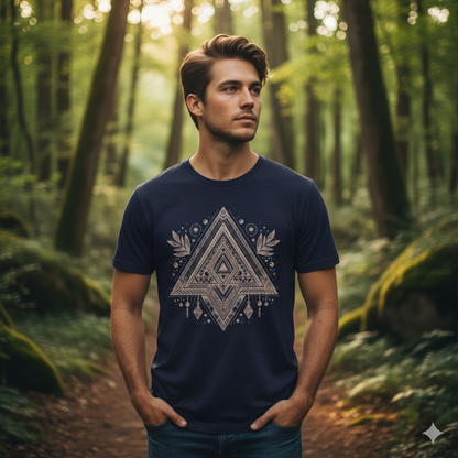 Sacred Geometry T-Shirt | Tribal Triangles