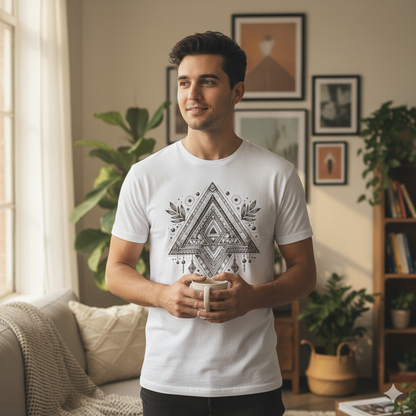 Sacred Geometry T-Shirt | Tribal Triangles