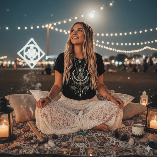 Sacred Geometry T-Shirt | Celestial Awakening