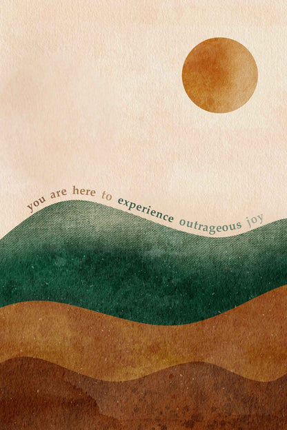 Law of Attraction Wall Art - Joy is Your Birthright Print