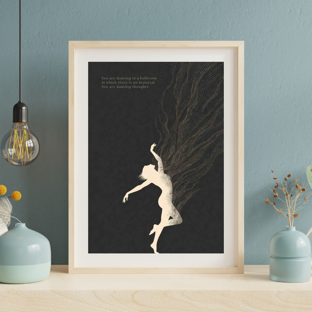 Dancing Thoughts - Law of One Grey Poster