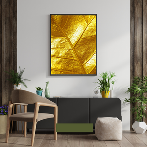 Gold Leaf Nature Print - Statement Wall Print