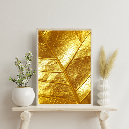 Gold Leaf Nature Print - Statement Wall Print