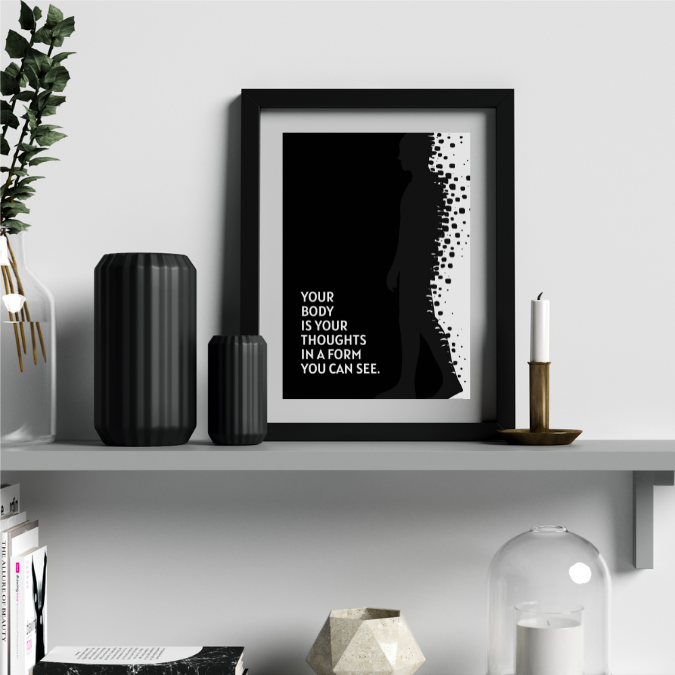 Your Body Is Your Thoughts Poster