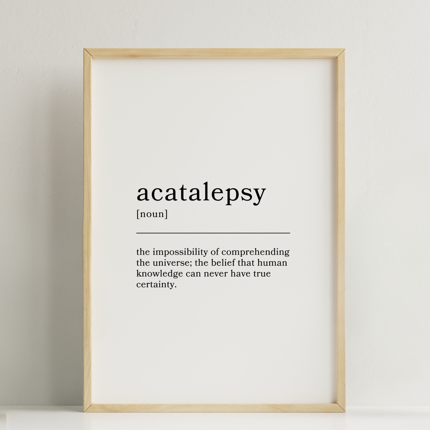 Acetalepsy - Wonderful Words Poster