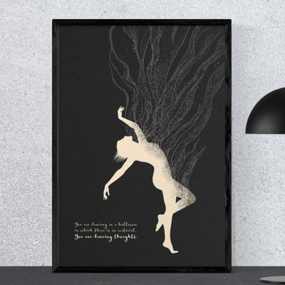 Law of One Dancing Thoughts Print | Black