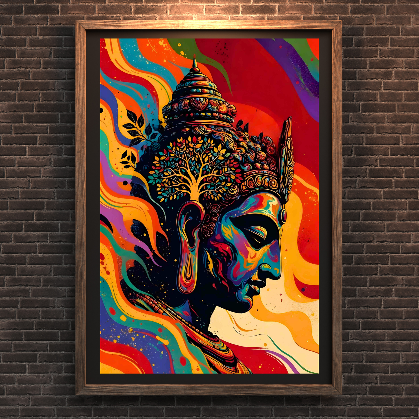Buddha Colorwave Matte Vertical Poster — Vibrant Spiritual Wall Art
