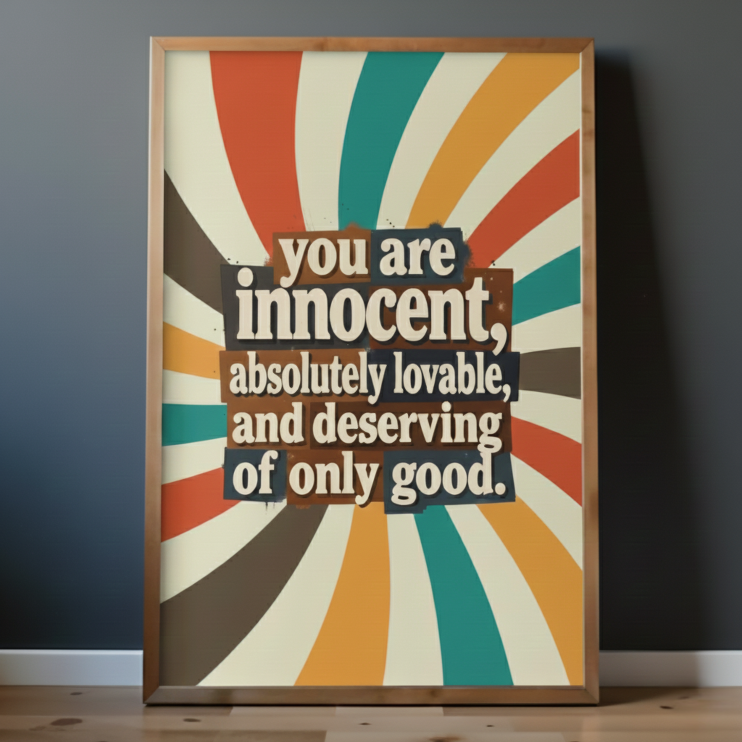 You Are Lovable Retro Poster