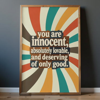 You Are Lovable Retro Poster