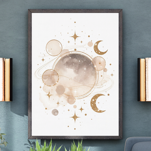 Boho Celestial Wall Art | Minimalist