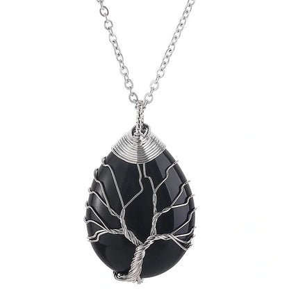 Tree of Life Gemstone Necklace - Crystal Healing Jewelry