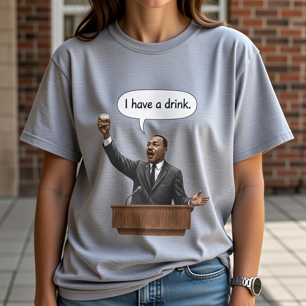 "I Have a Drink" Martin Luther King T-Shirt